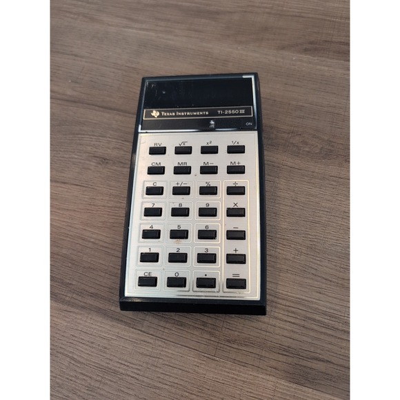 Vintage Texas Instruments TI-2550-III Electronic Calculator Memory 1980s - Picture 1 of 2